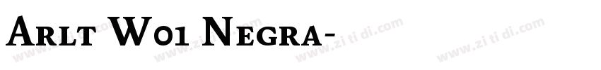 Arlt W01 Negra字体转换